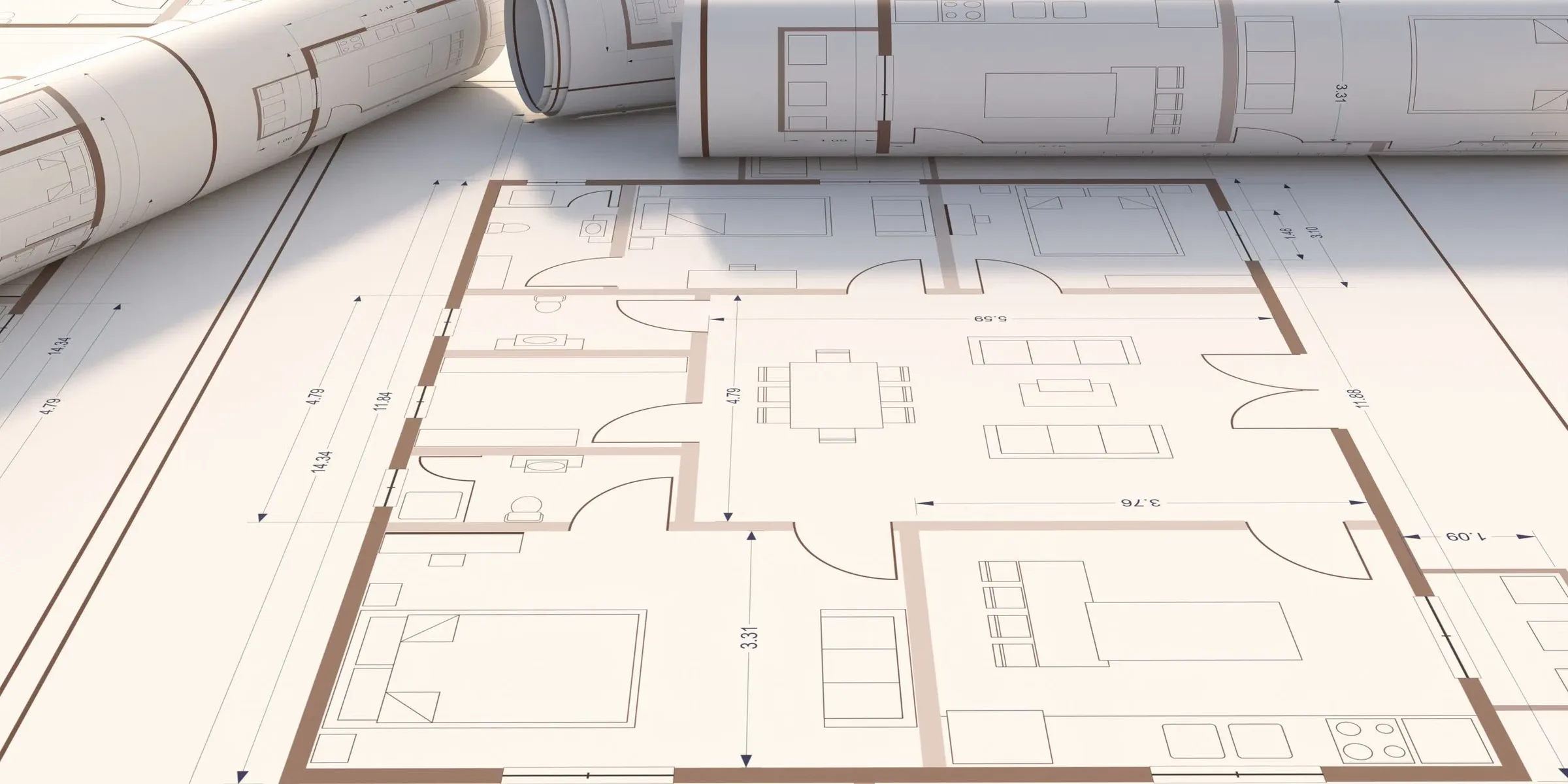 Detailed architectural floor plans used for multi-family facility management